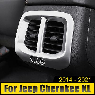 Для Jeep Cherokee KL 2014 2015 2016 2017 2018 2019 2020 2024 ABS Автомобильный задний кондиционер вентиляционный выход рамка отделка крышка наклейка
