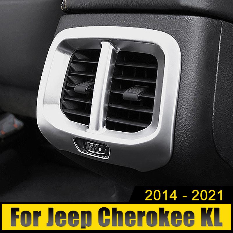 Для Jeep Cherokee KL 2014 2015 2016 2017 2018 2019 2020 2024 ABS Автомобильный задний кондиционер вентиляционный выход рамка отделка крышка наклейка