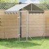 Outdoor Dog Kennel with Roof Silver 2 x 2 x 2.5 m Galvanized Steel