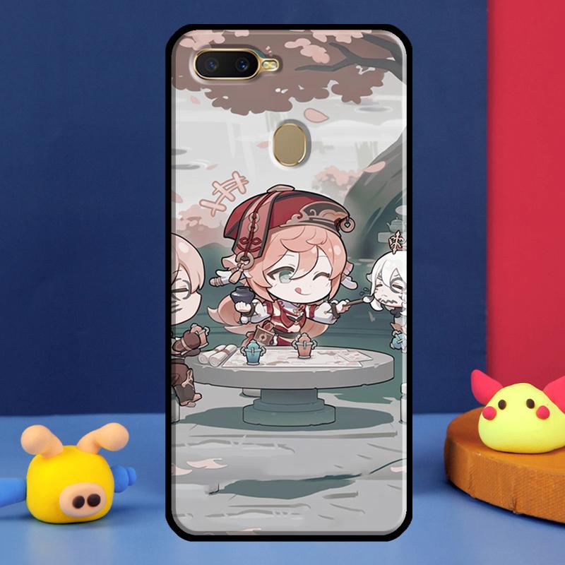 Чехол Chibi Genshin Impact для Oppo A98 A78 A58 A15 A16 A17 A5 A9 A91 A52 A72 A76 A96 A74 A94 A54 S A57 A77