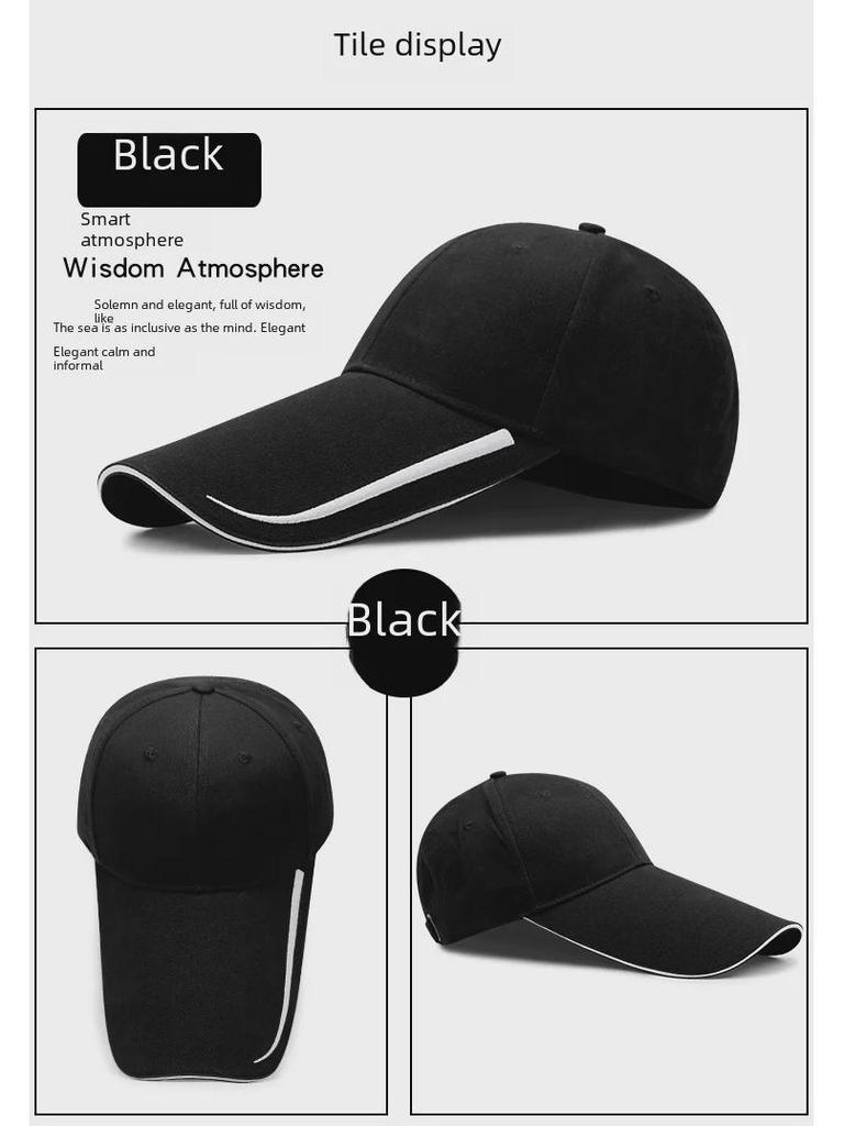 Men's Large Brim Baseball Cap for Spring/Summer Outdoor Sun Protection - Extended Size Duckbill Hat