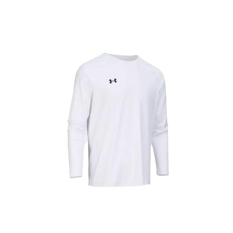 Under Armour Однотонная быстросохнущая дышащая футболка с длинным рукавом унисекс белая 24600601-100