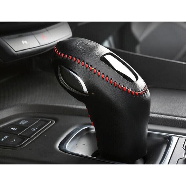 Central Console For Cadillac CT5 2020-2022 Black Leather Gear Shift Knob Trim