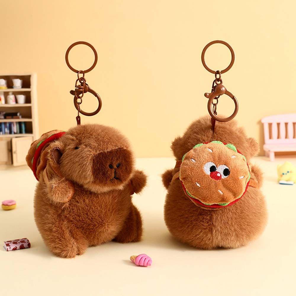 Плюшевая капибара, брелок-капибара, мультяшная подвеска-морская свинка, плюшевые куклы капибары, для детей, для пары