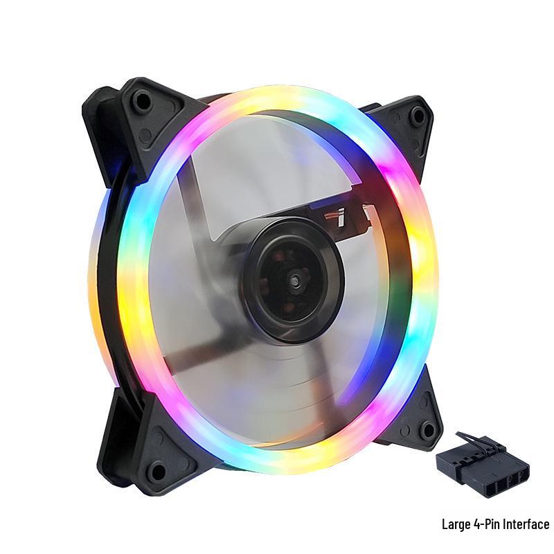 Бесшумный светодиодный 120-мм 4-контактный вентилятор для охлаждения корпуса