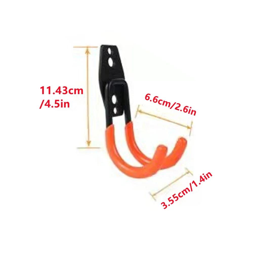 Garage Hooks Heavy Duty Metal Hook Wall Mount Bicycle Hanger Hooks Wall Mount Anti-slip Storage Hook for Ladders Garden Tool