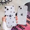 Чехол для телефона iPhone 15 14 Pro Max 13 12 11 X XR XS Прозрачный мультяшный Love Heart Мягкий TPU