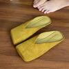 Fashion Women Slippers Flats Square Toe Slingback Mules Shoes Suede Fashion Dress Designer Shoes 2025 Autumn New Cozy Chaussure Femme