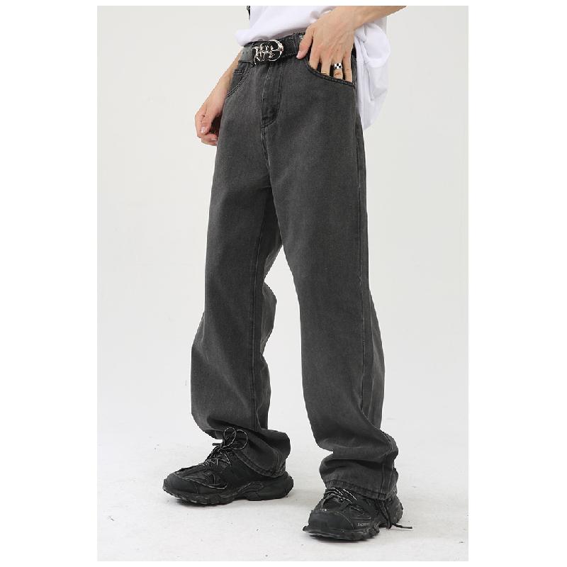 New loose-fitting Korean-style versatile slimming ins straight wide-leg pants for men, trendy casual trousers