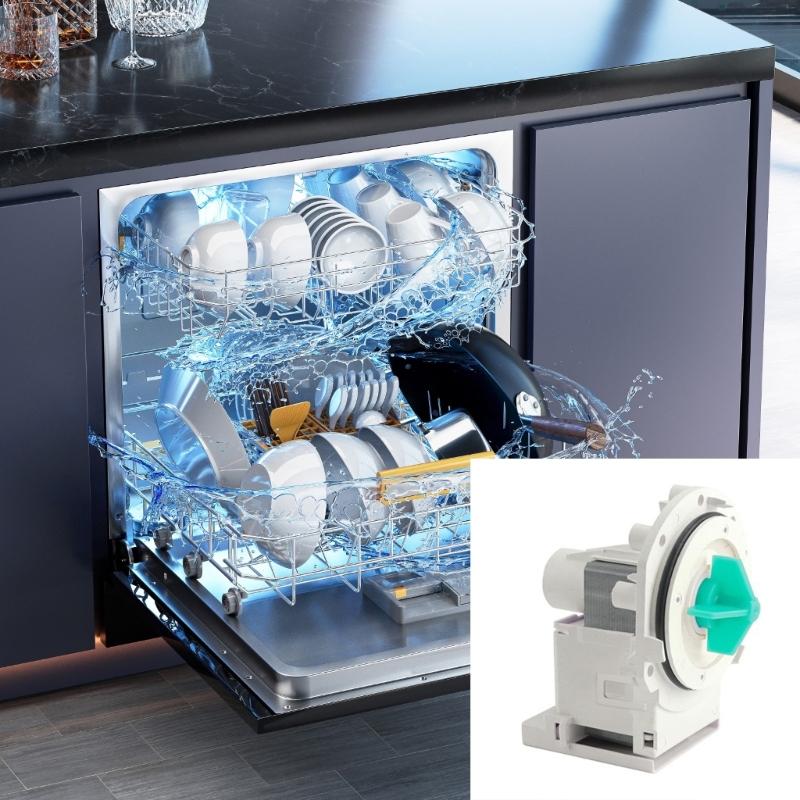 A00126401 BPX1-90E Dishwasher Drain Pump Assembly for AP5690431 154736201 FFCD2413UB2A FFCD2413US2A Replacement