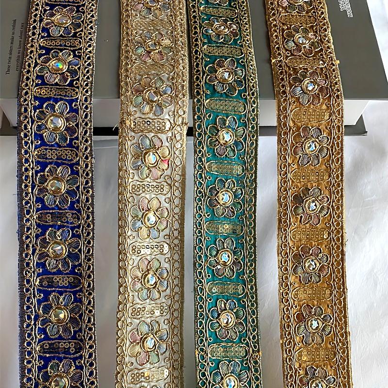 4.5смx10 ярдов Материалы для DIY Богемный стиль Швейные принадлежности Многофункциональный Цветочная вышивка Декор для штор Несколько цветов