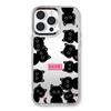 Cartoon Silicone iPhone 15 Pro Case with Mirror and Bracelet for Apple 12 and 14 Pro Max