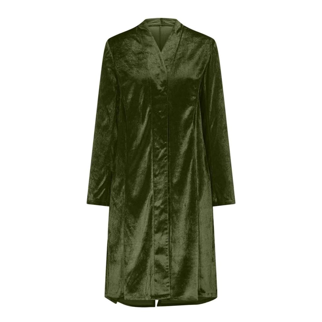 Женский модный кардиган однотонный с длинным рукавом, ретро, с разрезом, свободный, куртка-ветровка