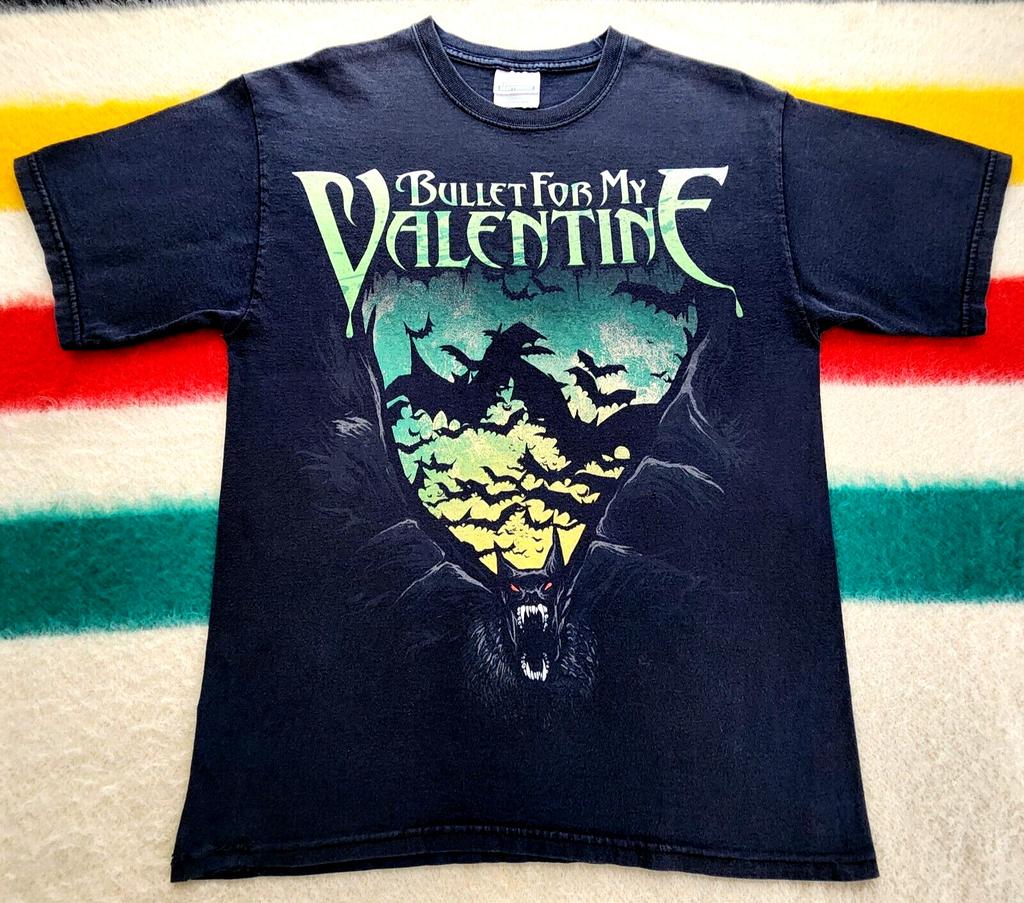 Унисекс Хлопковая Футболка BULLET FOR MY VALENTINE T Shirt 2008 SCREAM AIM FIRE Размер M