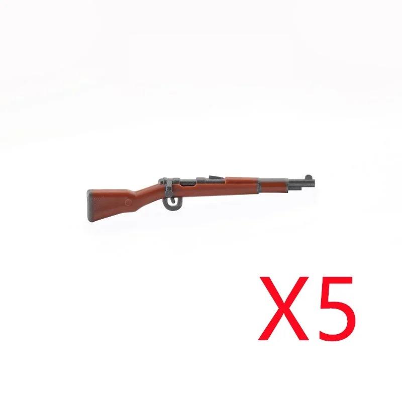 5 СМ Вторая мировая война Военные строительные блоки Американские Немецкие Советские Фигурки солдат Оружие Аксессуары Пистолеты Пистолет Снайперский ремень Мини-кирпичики MOC