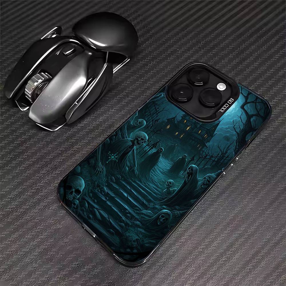 Персонализированный чехол для телефона в готическом стиле для iPhone 17 16 15 14 13 12 11 Pro Max XS Max 7 8 Plus Ударопрочный силиконовый матовый чехол