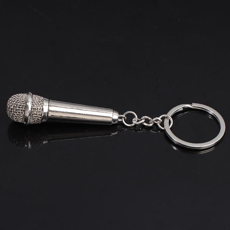Simulation Microphone Keychain Creative Gift Personalized Car Bag Pendant