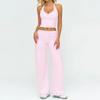 Women's Tracksuit Fitness Suit Two Piece Yoga Sets Women Sportswear Workout Sports Bra High Waist Flared Pant Gym Clothing