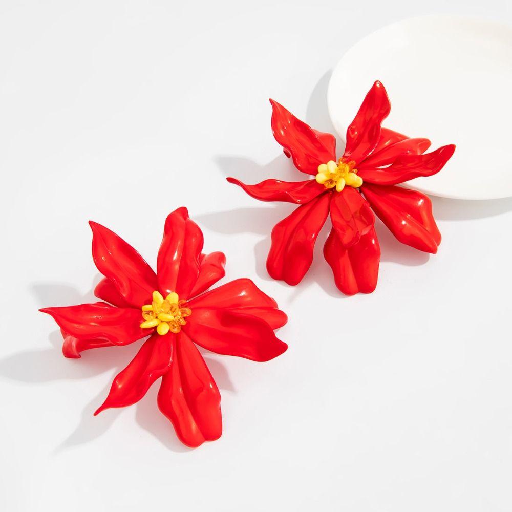 Винтажные крупные серьги-цветы Преувеличенные богемные серьги-подвески Серьги-гвоздики в виде цветов Отпуск