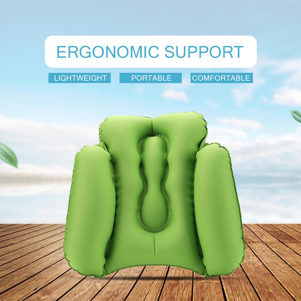 Inflatable Lumbar Support Pillow Back Pillow Lumbar Cushion Chair Back Pillow for Airplane Office Chair Car