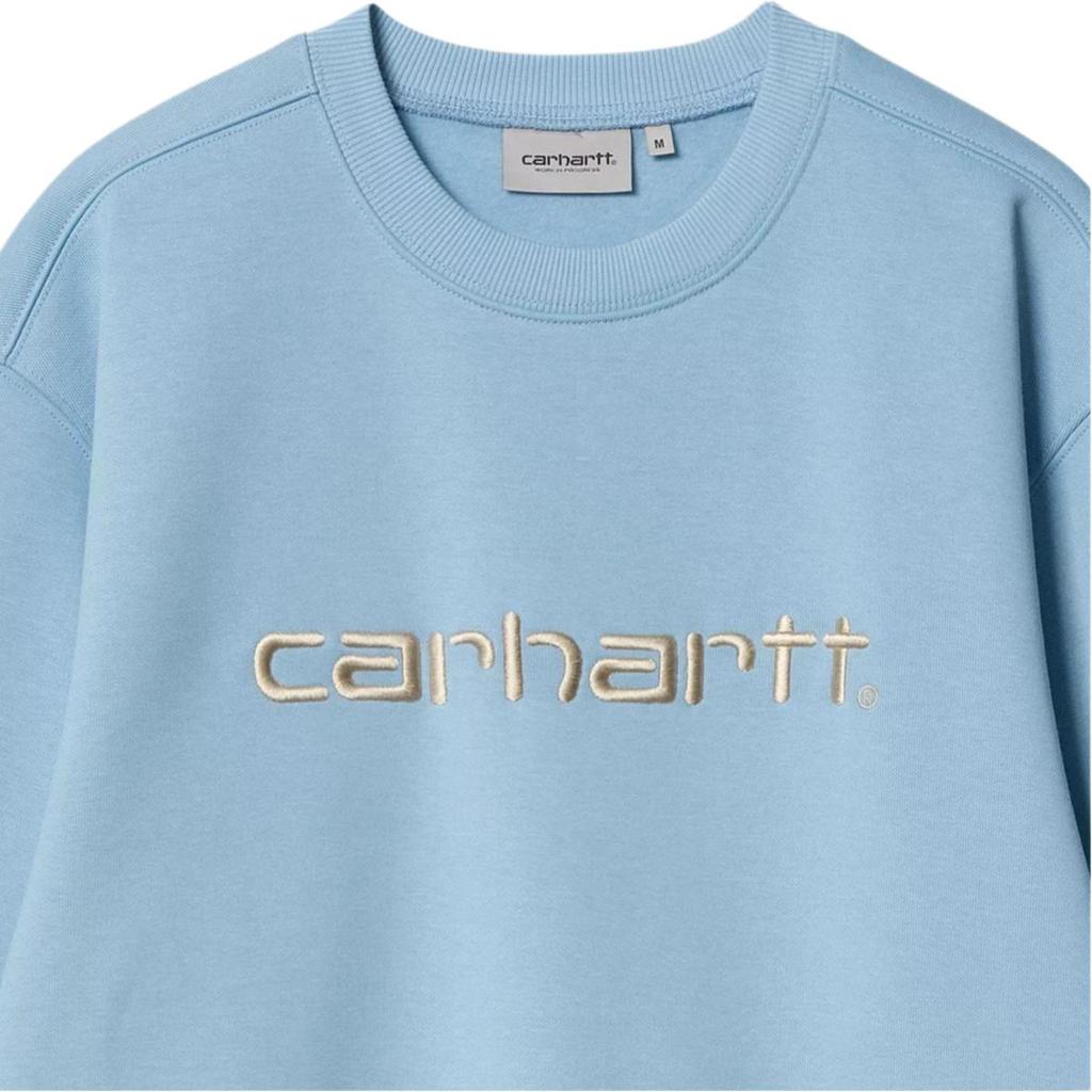 Carhartt WIP Свободная толстовка с вышитым логотипом, круглым вырезом и длинным рукавом для мужчин sweatshirts I030546-2QK-XX