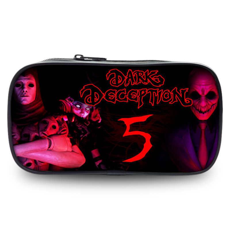 Просторный пенал Dark Deception для студентов из прочной Оксфордской ткани