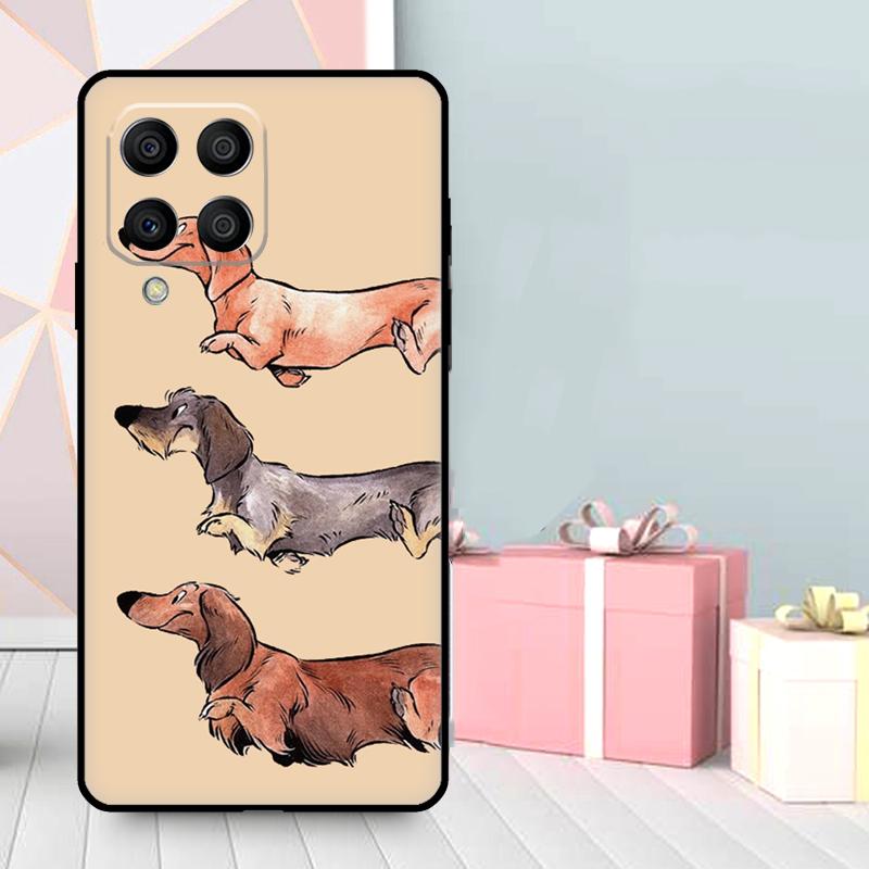Cute Dachshunds Case For Samsung Galaxy M56 M52 M32 M53 M16 M11 M21 M31 M35 M12 M13 M14 M15 M36 M55 M34 M54