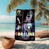 Coraline beach towel Outdoor camping Beach towel for vacation swim Outdoor pool Absorbent bath towel