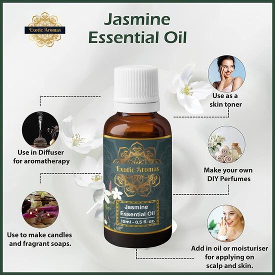 Exotic Aromas Jasmine Essential Oil (15Ml + 15Ml) Pack of 2
