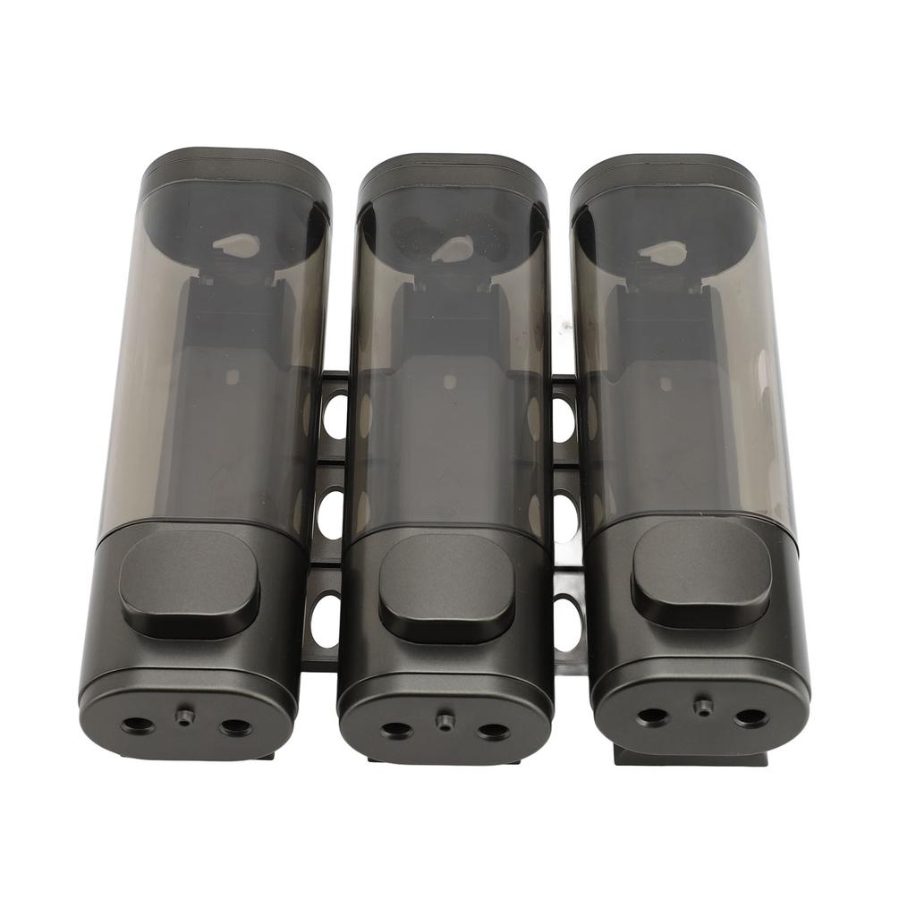 3 In 1 300ml Press Liquid Soap Dispenser Wall Mount Bathroom Shower Shampoo Hair Conditioner