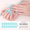 New Solid Color Simple Semi-cured Nail Stickers 20 Finger Gel Nail Stickers