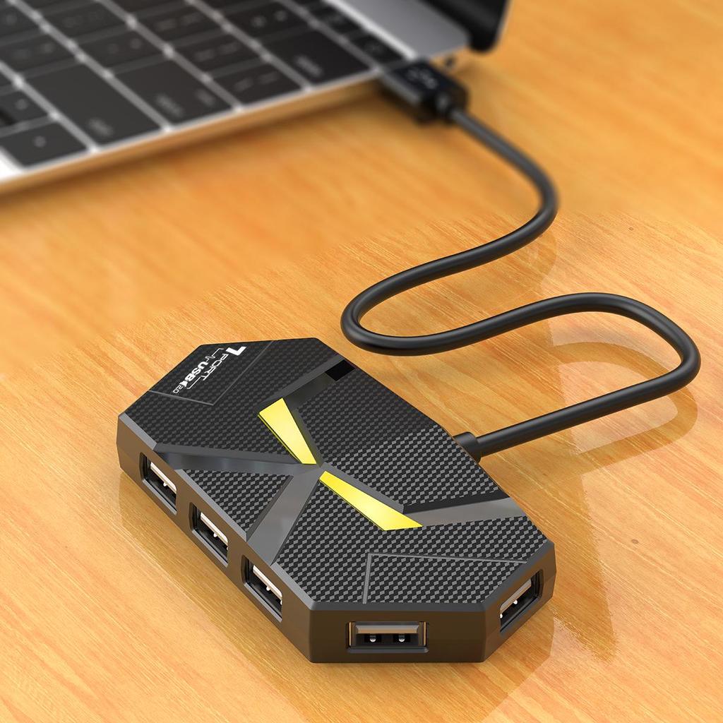 USB-хаб Atmosphere, многопортовый разветвитель, 4 и 7 портов, проводной расширитель 2.0 для компьютеров