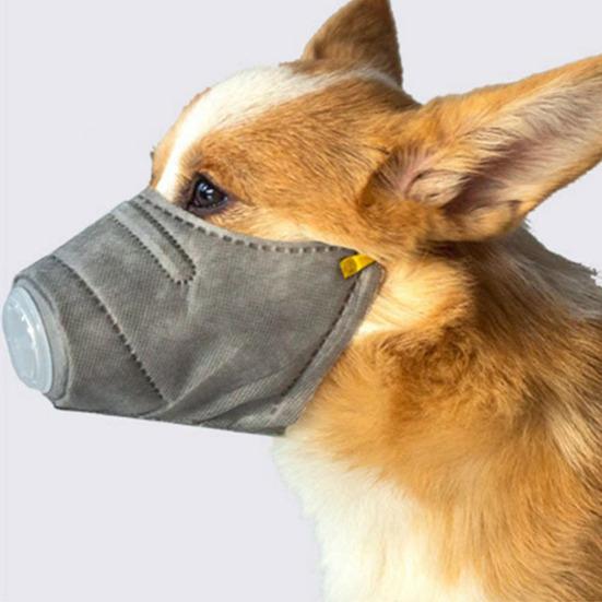 2/4Pcs Dog Respirator Muzzle Adjustable Air Filter Face Cushion Reusable Breathable Anti Fog Anti Dust Protective Muzzle for Large Small Dogs