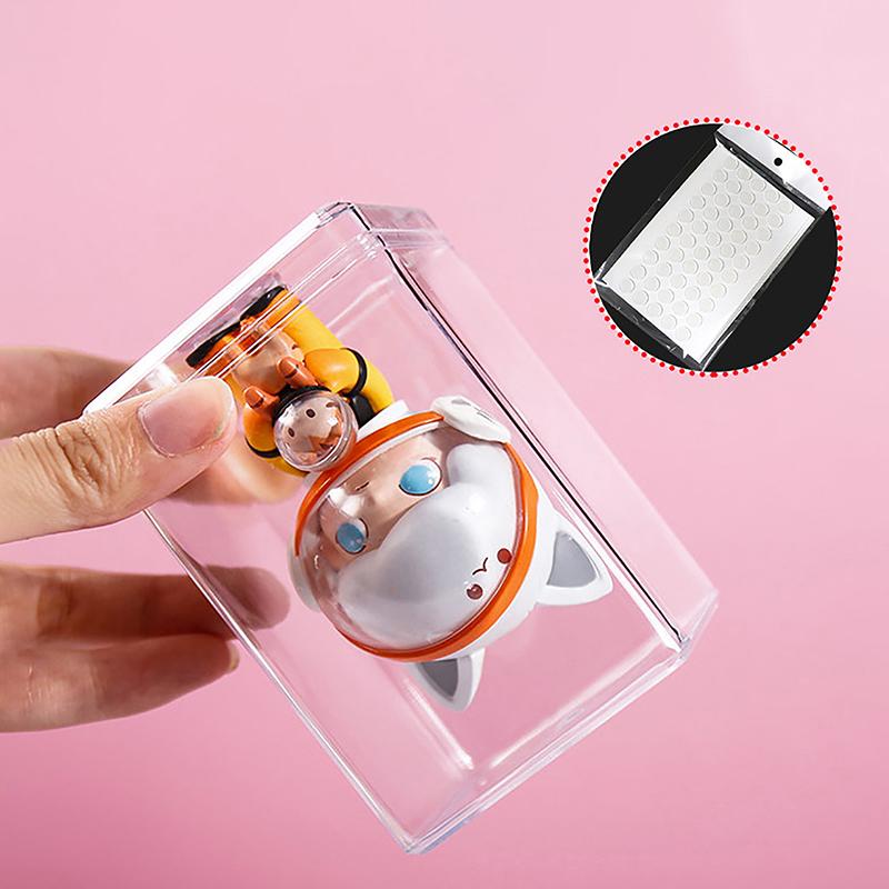 Ящик для хранения Настольная коробка для кукол Одиночная пылезащитная прозрачная стойка для выставки товаров