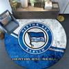 Hertha BSC Art pattern round rug,Carpet Rug for Living Room Bedroom Playroom ,Non-slip Floor Mat,Holiday Gifts and Birthday Gifts.