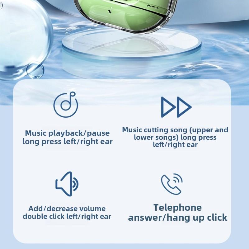 Новая спортивная Bluetooth-гарнитура с цифровым дисплеем и длительным сроком службы, прозрачная