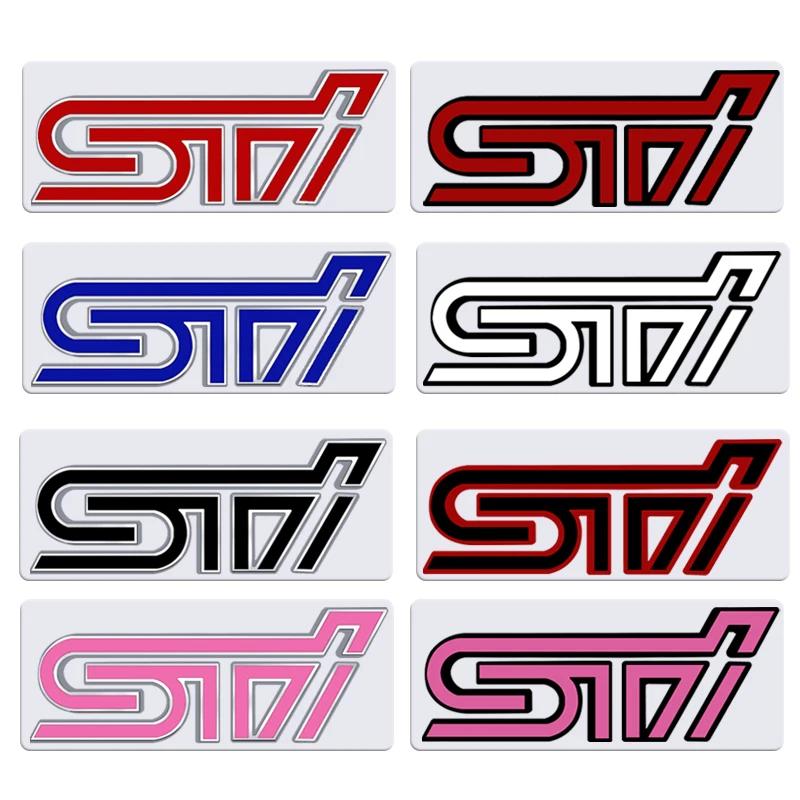 3D Metal Car Front Grille Emblem Auto Rear Trunk Sticker Badge For Subaru STI Logo Forester Impreza Tribeca XV Outback Crosstrek WD1