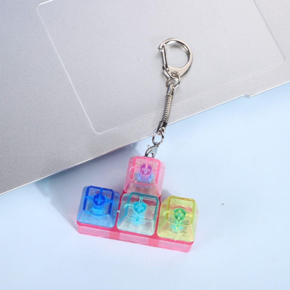 Fingertip Button Button Keychain Toy Button Cap Keyboard Keychain Children Adult