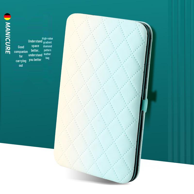 18-Piece Gradient Yellow-Green Manicure & Pedicure Tool Set with Nail Clippers and Cuticle Scissors