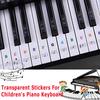 88/61/54/49/37 Keys Transparent Stickers For Childrens Piano Keyboard