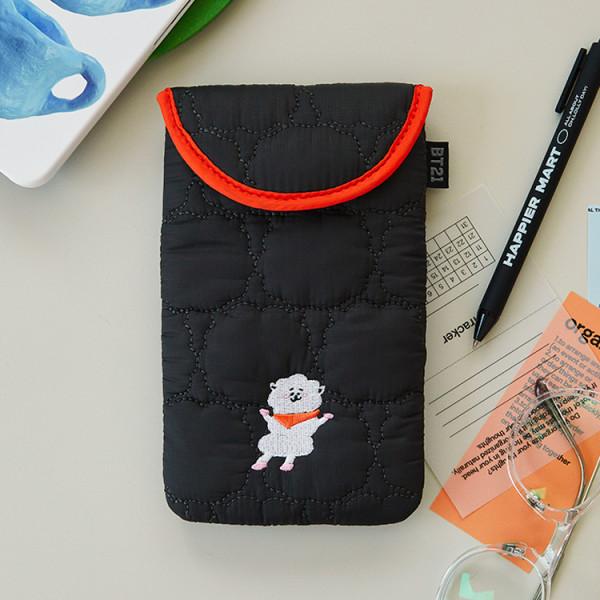 LINE FRIENDS BT21 RJ Winter Quilted Multi Pouch