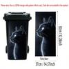2D Garbage Pail Stickers Self Adhesive Dustbin Poster Funny Trash Can Decal  Outdoor Patio Decor