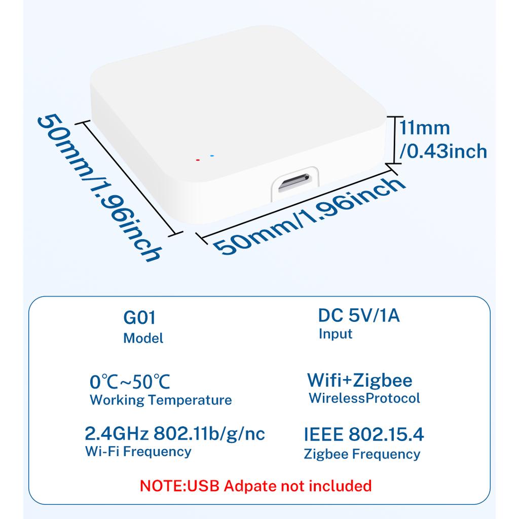 Tuya Zigbee 3.0 Gateway Hub Smart Home Wireless Bridge Smart Life APP Remote Control Automation Device Works with Alexa Google