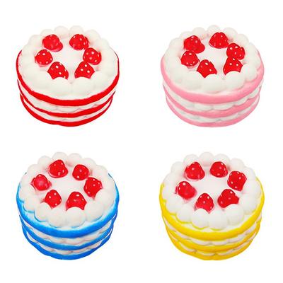 Kawaii Cake Медленнорастущие сжимаемые игрушки для снятия стресса для детей Мягкая игрушка для снятия стресса из искусственной кожи Имитация еды Сжимаемая игрушка для торта