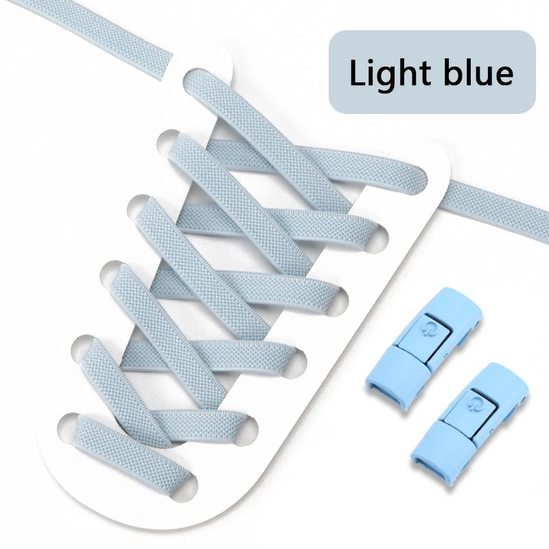 Эластичные шнурки, спортивные красочные шнурки с застежкой без завязок, 8 мм, шнурки на плоской подошве без завязок, шнурки для обуви для детей и взрослых, аксессуары для обуви