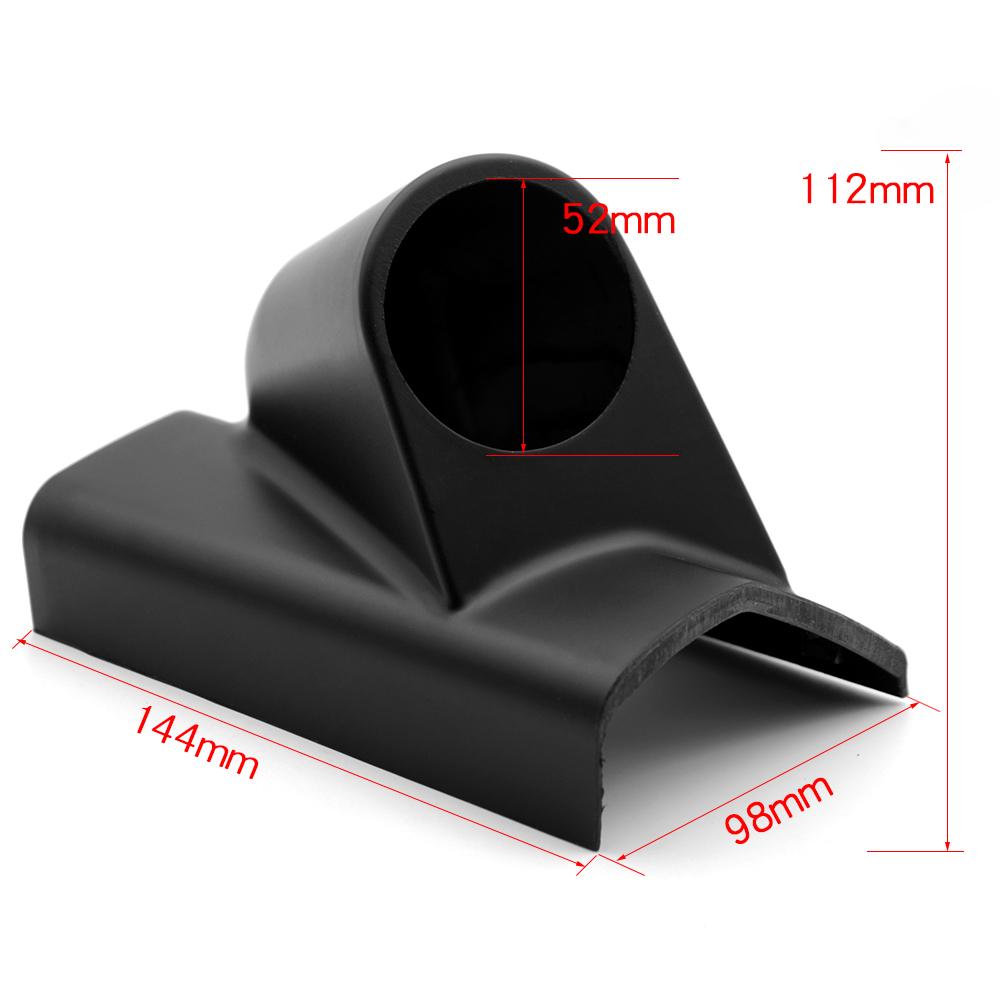 Dragon Gauge Black 2" 52mm Universal A-Pillar Single Hole Dash Gauge Meter Pod Mount Holder Left/Right Hand Drive