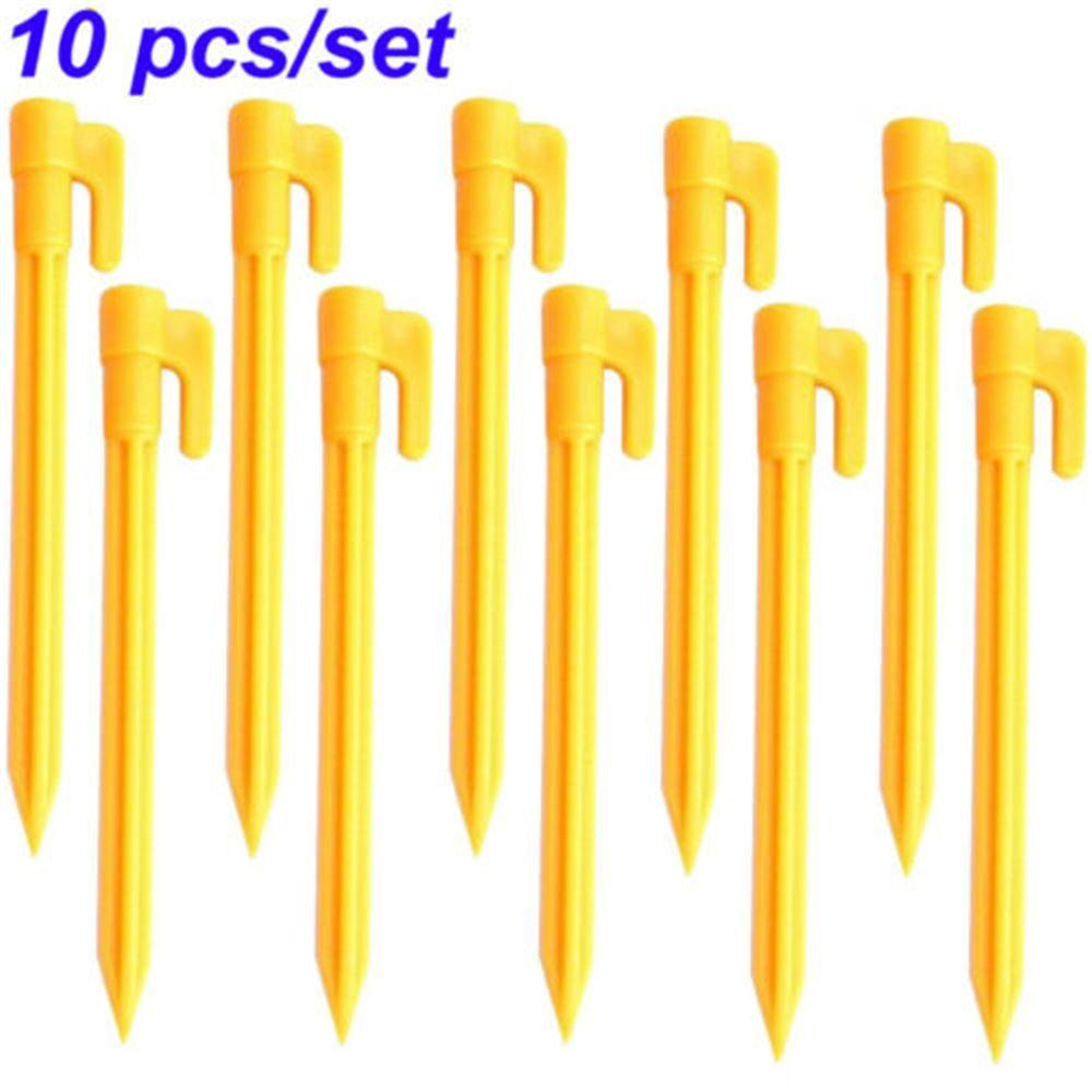 10 Pcs Plastic Heavy Duty Camping Outdoor Stake Nails Pegs Pins Tents Stakes Nails Fixing