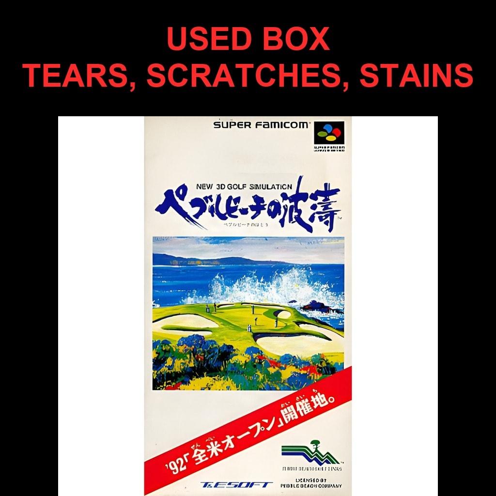 Used True Golf Classics: Pebble Beach Golf Links SFC SNES Super Famicom SHVC-GB tested working Nintendo Sports T&E Soft NTSC-J Super Nintendo