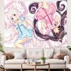Кавайная ГОРЯЧАЯ Девушка Nekopara Гобелен Украшение Спальня Общежитие Фон Ткань Праздничный Дом Вечеринка Гостиная Клуб Гобелен