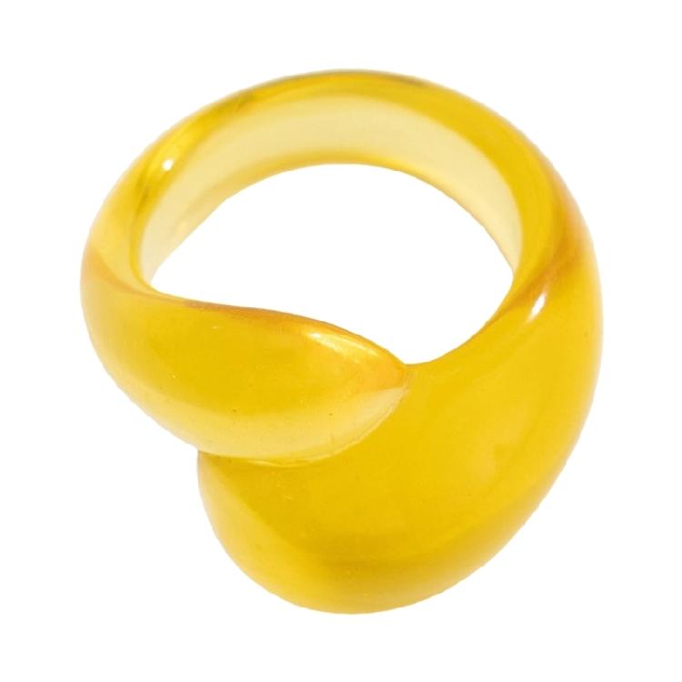 Модное кольцо-заявление Необычное геометрическое красочное кольцо с двойной каплей Трендовые женские аксессуары для повседневной носки